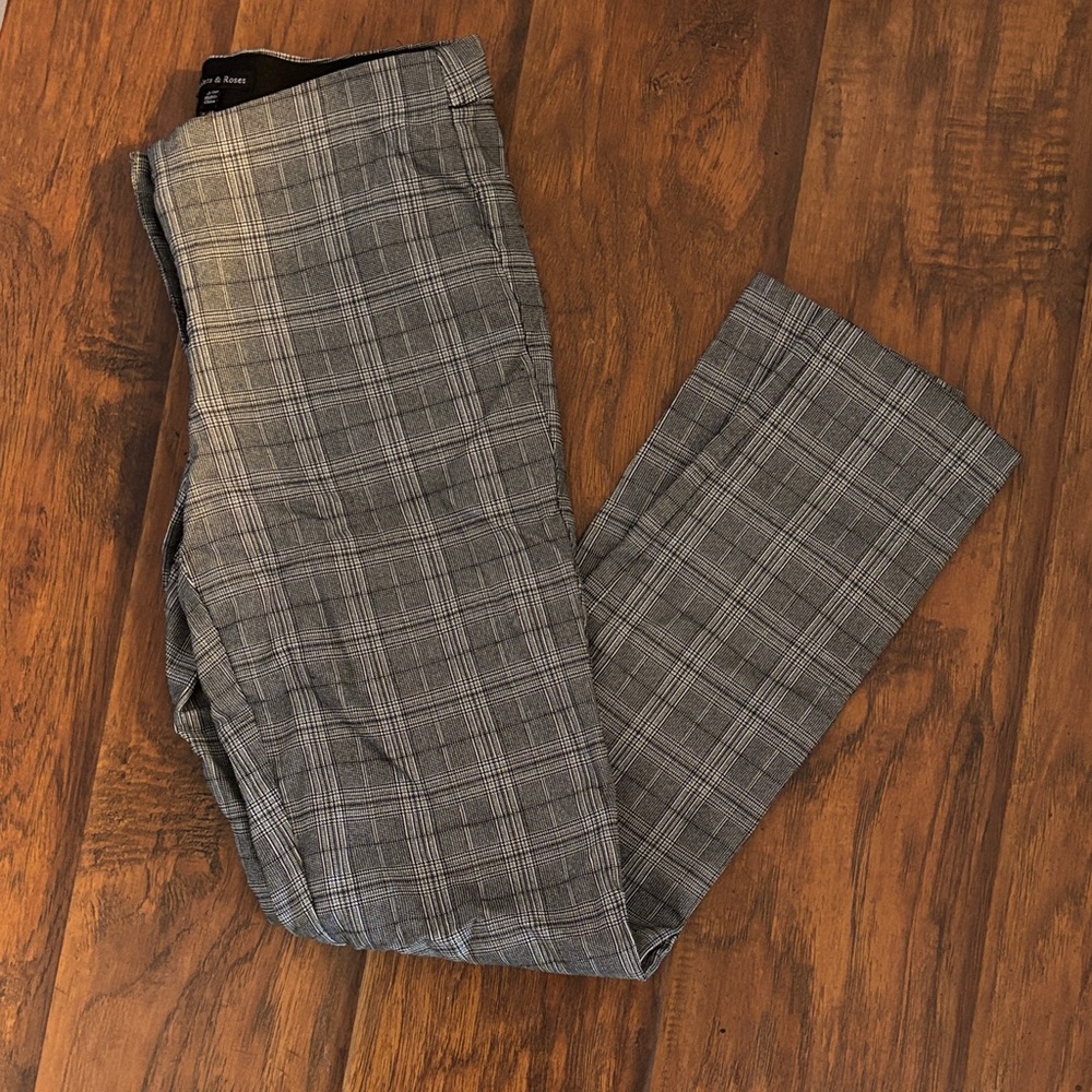 Gray Plaid Business Pants